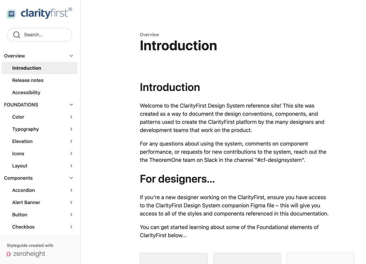 Design system customized and evolved from Material