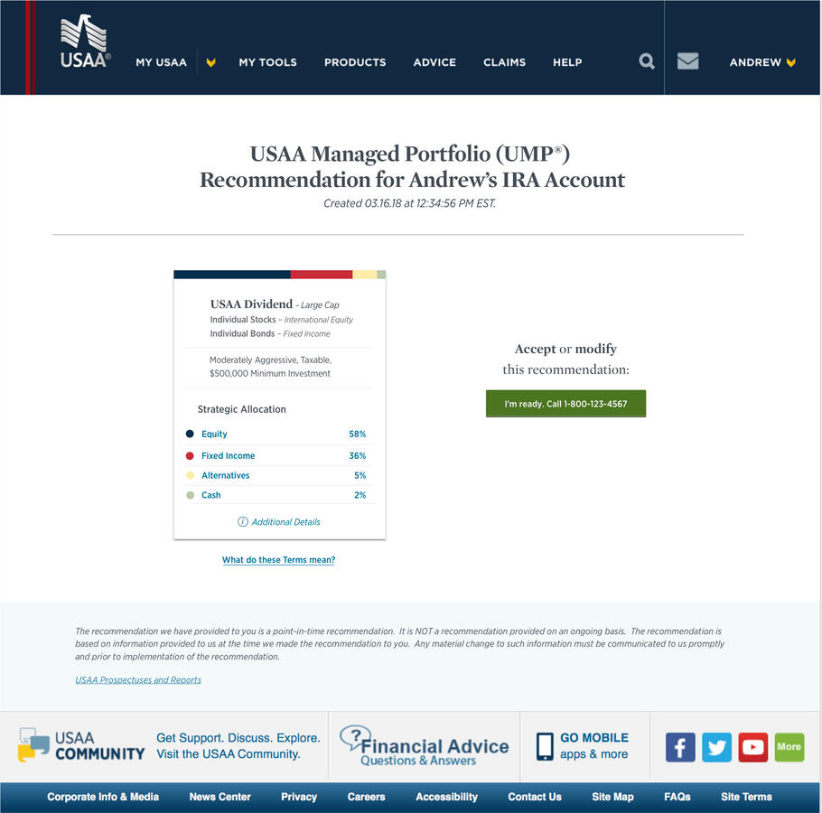 Member summary page.