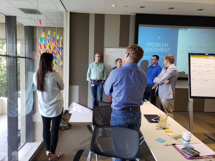 Facilitating workshops.