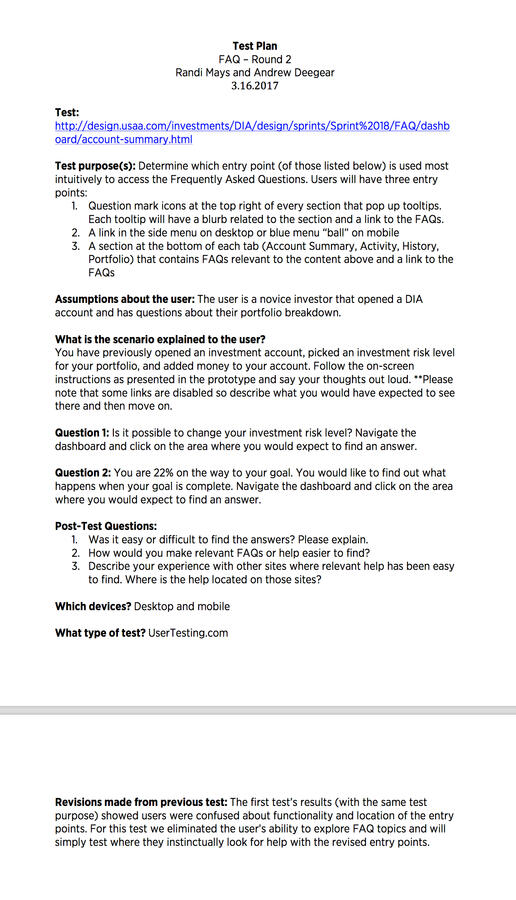 An example test plan.