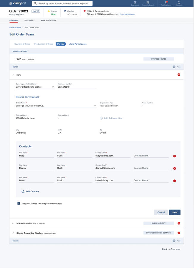 One of the party drawers.