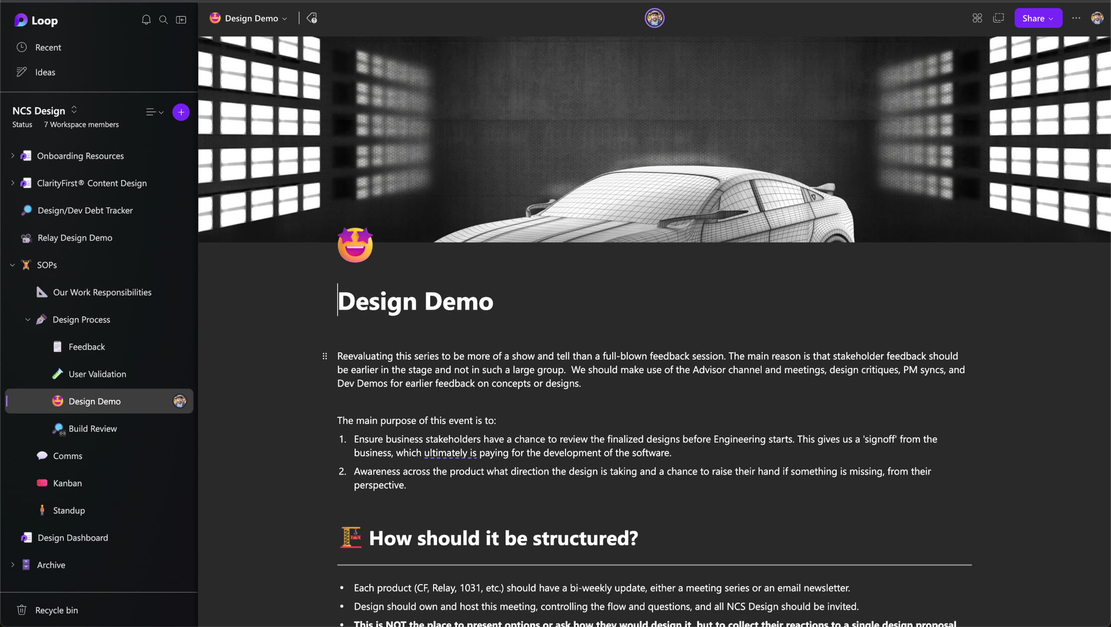 Collection on the left.